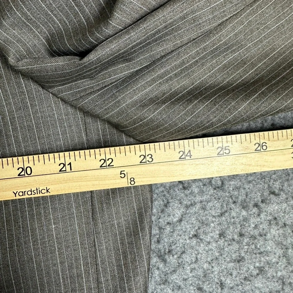 Gritti Ermenegildo Zegna Mens 56R Wool‎ Pinstripe 3-Button Blazer Brown